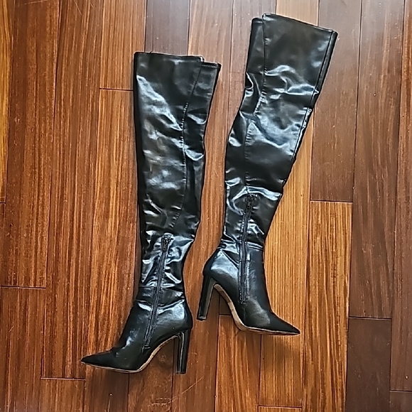 Aldo Black Over the Knee Boots - Picture 3 of 5